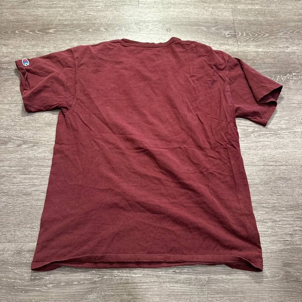 Vintage Champion‎ Shirt Mens Medium red Cotton Casual Streetwear Adult Basic - Picture 6 of 8